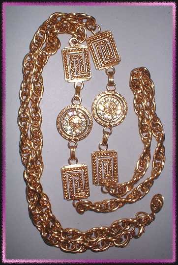 Gold Rhinestone Designer Necklace Premier Designs 9329
