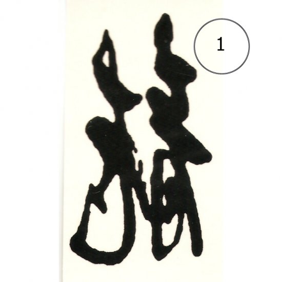 4.25" Chinese Symbol Tattoo's