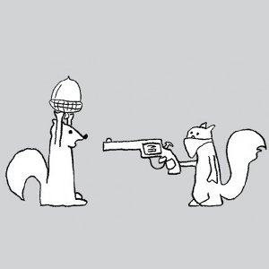 Squirrel Hold Up Magnet