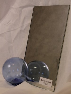 Smoke Antique Mirror Glass Sample - 3/16"