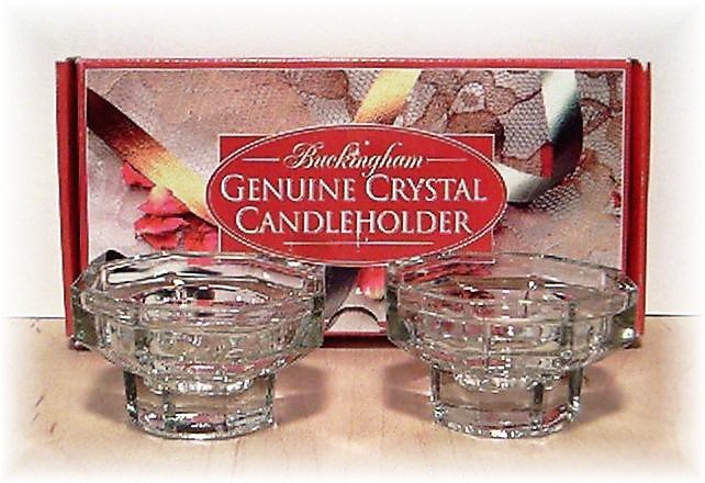 BUCKINGHAM GENUINE CRYSTAL -Candle Holders - house hold - home decor