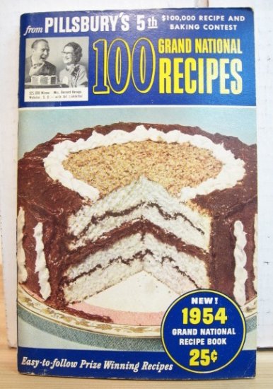 1954 - Pillsbury Grand National Recipe Book VGC