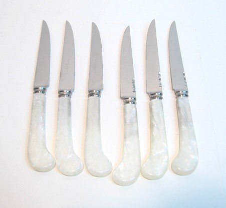 Vintage Sheffield Pearl Handle Knife Set - 6pc - GUC !