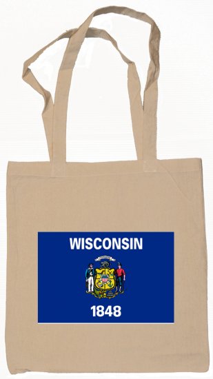 Wisconsin State Flag Tote Bag