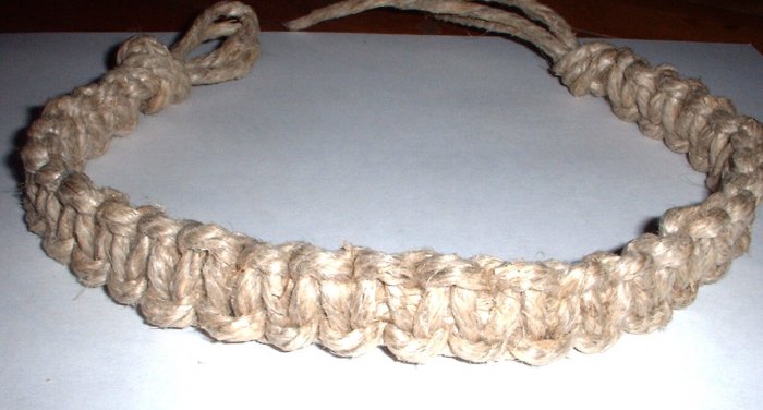 Thick Hemp choker necklace