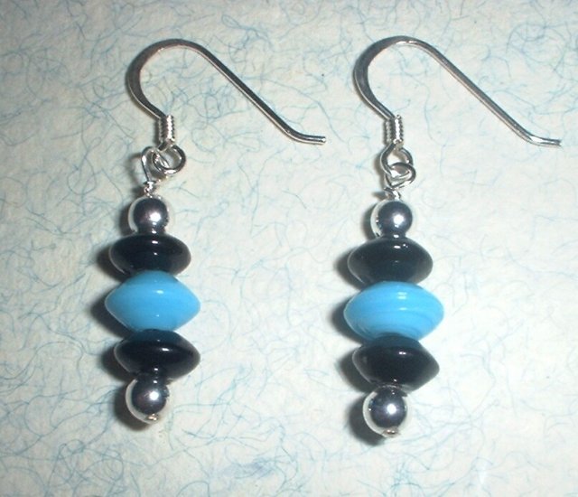 Black and Turquoise Earrings
