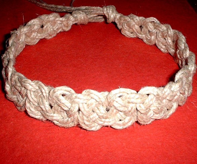 Celtic Knot Thick Hemp Choker Necklace