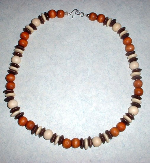 Wood Bead Choker Necklace