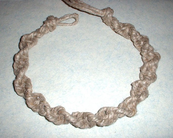 Thick Hemp Twist Choker Necklace
