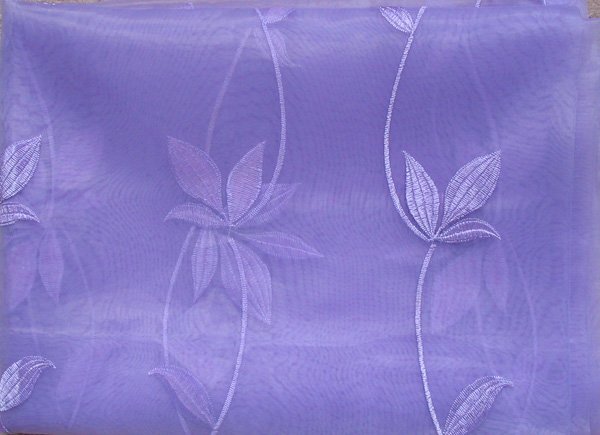 Scroll-embroidered Sheer Panels, light purple