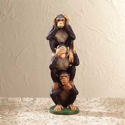 29586 Alabastrite Hear, See, Speak Monkeys