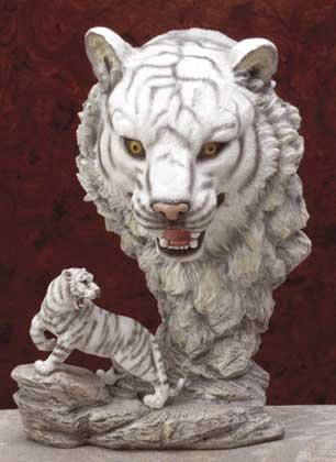 31404 Alabastrite White Tiger With Big Head View