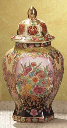 29619 Oriental Ginger Jar - Flowers