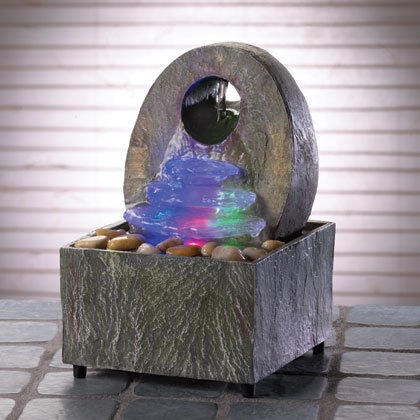 35597 Rainbow Colored Rock Fountain