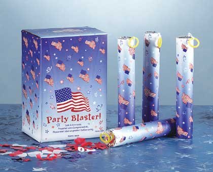 34537 1-Dozen Patriotic Party Poppers