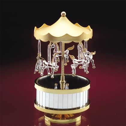 22770 Musical Glass Circus Top Carousel