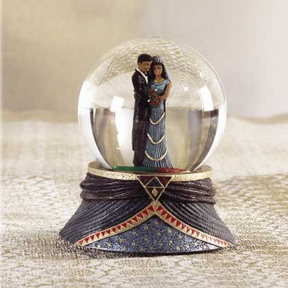 31113 Musical Alabastrite Waterball Afro-American Couple