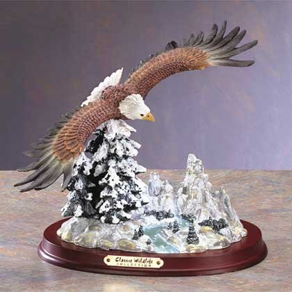 31056 Alabastrite Eagle Over Snowy Mountain