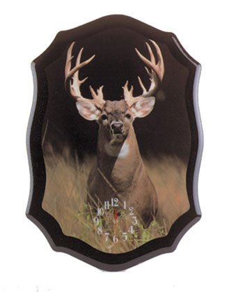 28396 Standing White Tail Buck Clock