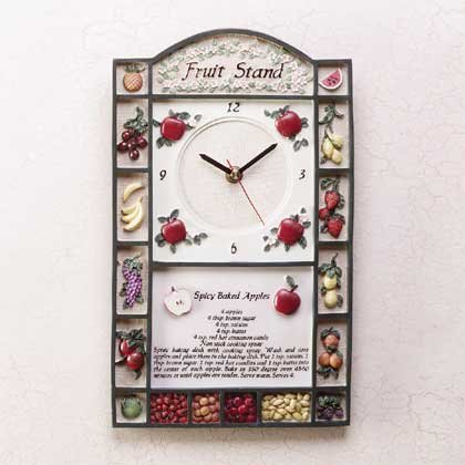 31178 Alabastrite Fruit Stand Wall Clock