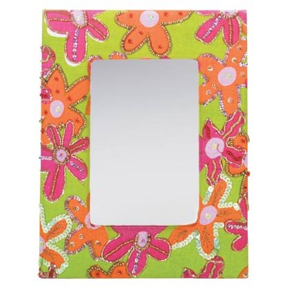 35550 Floral Framed Mirror