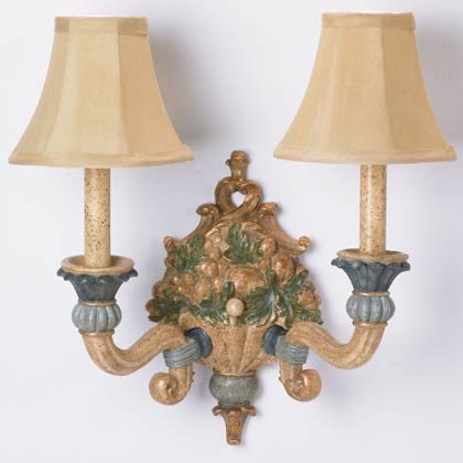 35650 FRUITS DOUBLE SCONCE LAMP