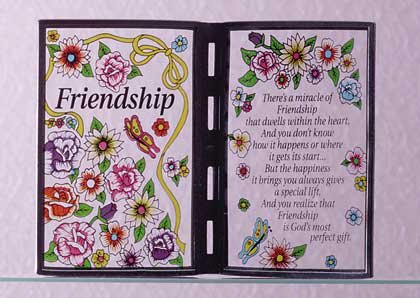25014 Simulated Stained Glass "Friendship" Plaque