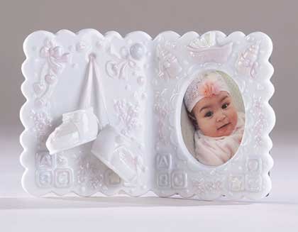 27263 Under-Glazed Porcelain "It's A Girl" Photo Frame