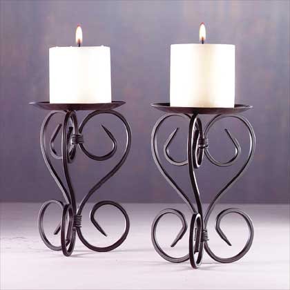 28234 Elegant Metal Candleholders