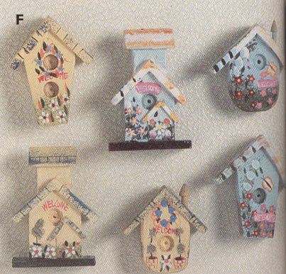 30210 Mini Birdhouse Magnetic Memo Holders