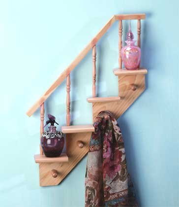 31250 Wood Staircase Shelves