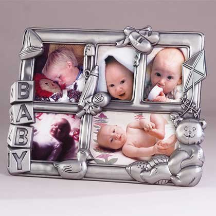 31322 Pewter Baby Collage Frame