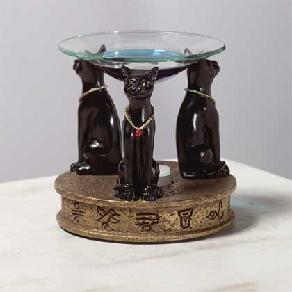 31335 Alabastrite Oil Burner - Temple Cat Tripot
