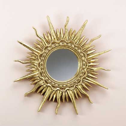 31397 Gold Plated Sun Ray Mirror