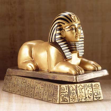 31437 Alabastrite Gold & Black Sphinx Box