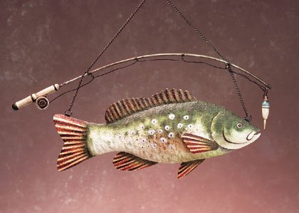 31589 Fish & Pole Wall Plaque