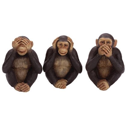 31655 Monkey Figurines See, Hear, Speak
