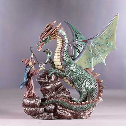 31705 Dragon and Merlin Statue