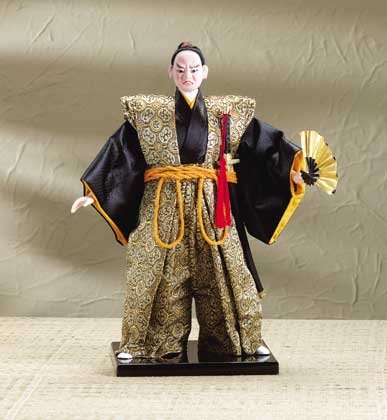 31751 Samurai Doll on Wood Base