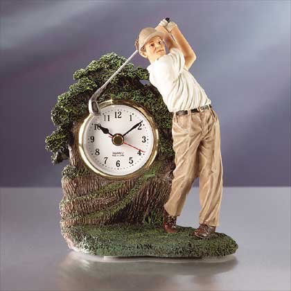 31803 Alabastrite Swinging Golfer Clock