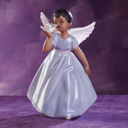 32185 African American Angel & Dove