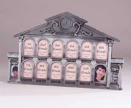 32243 Pewter School House 13-Photo Frame