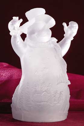 32285 Frosted Snowman with Multicolor Light
