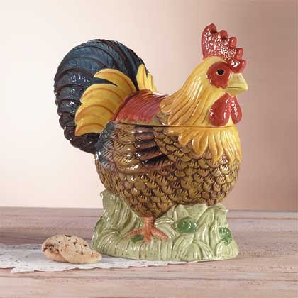 32358 Ceramic Rooster Cookie Jar