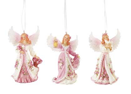 32376 Angel Xmas Ornaments Set of 3