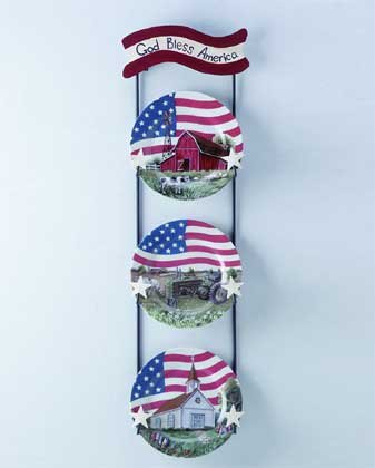 32382 4pc Americana Plate and Rack