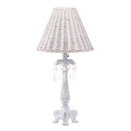 32411 Distressed White Lamp