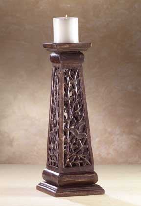 33011 Mango Wood Candle Holder