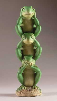33044 See, Hear, Speak No Evil Frogs