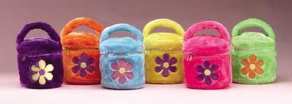 33120 Plush Flower Hand Bag